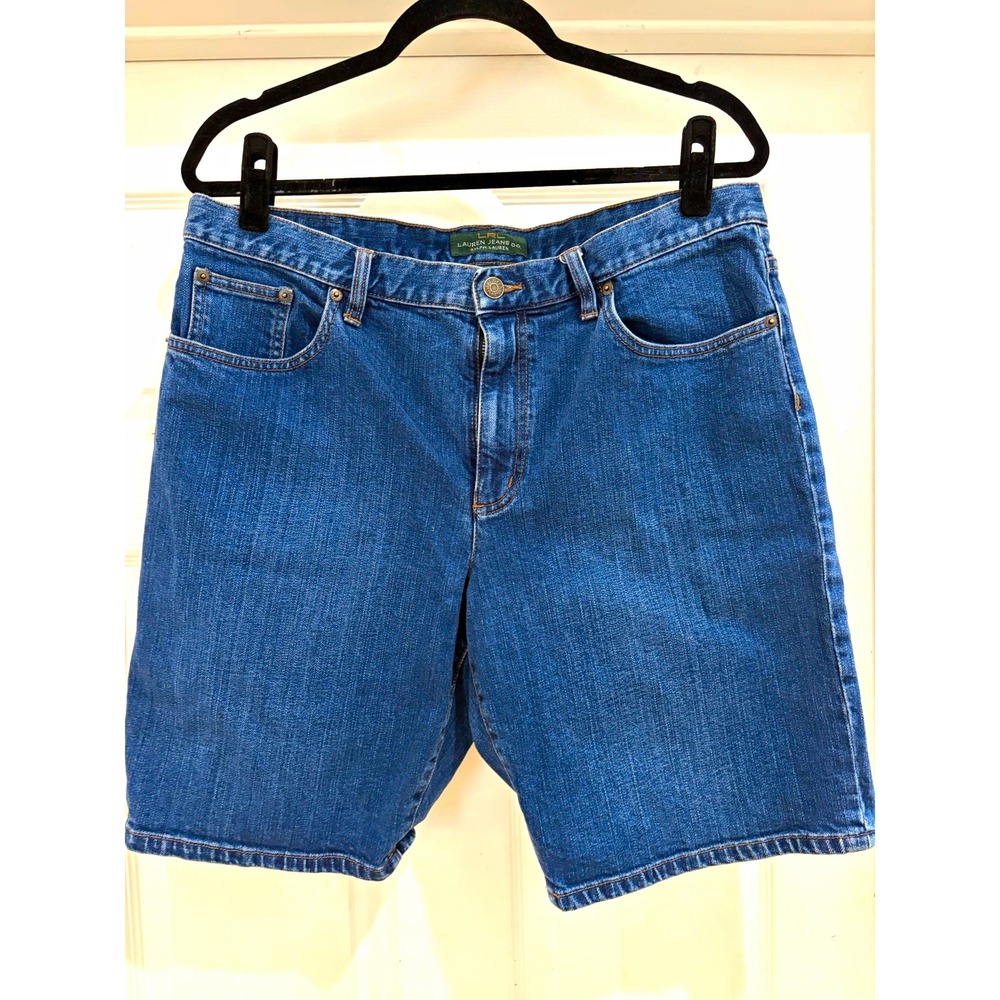 Lauren Jeans Co. Ralph Lauren Bermuda Denim Shorts Women's Size 16 Blue